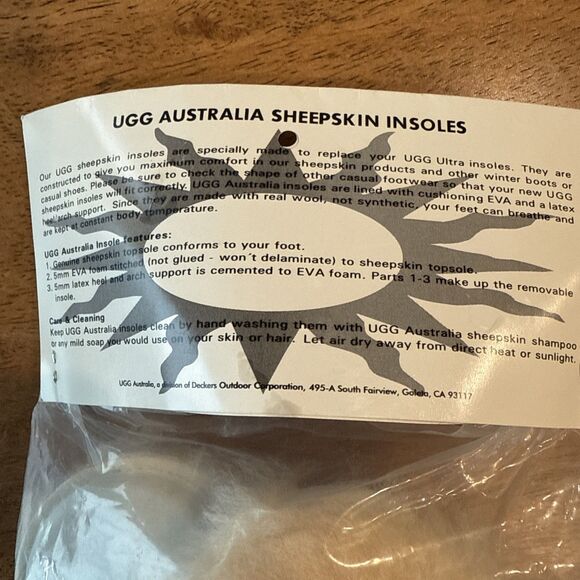 UGG Womens Sheepskin Insoles USA Size 7 - Picture 4 of 7